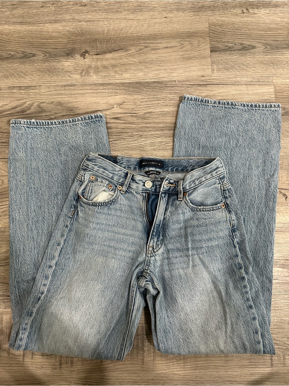 Aeropostale Light Blue Flare Wide-Leg Jeans - Picture 3 of 5